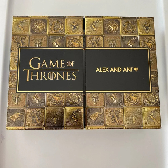 NWT Alex and Ani Gold Game of Thrones™ House Lannister Charm Bangle Bracelet - Picture 4 of 6
